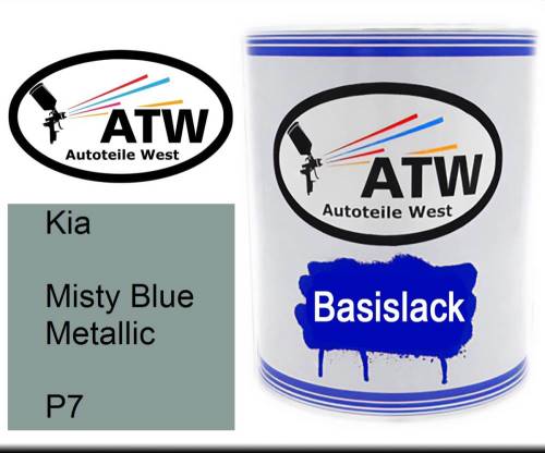 Kia, Misty Blue Metallic, P7: 1L Lackdose, von ATW Autoteile West.